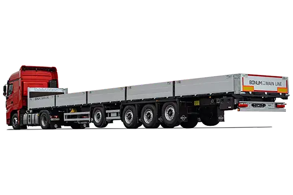 Бортовой полуприцеп 16,52 м с вынесенной осью