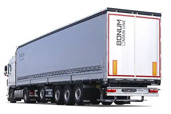 Шторно-бортовой полуприцеп 13,62 м с вынесенной осью