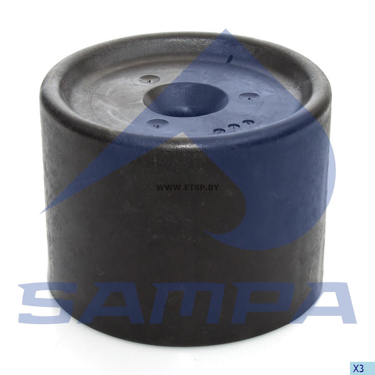 Стакан подушки. Пластиковый, для BPW 30K, D=203mm, d1=27mm, H1=149mm, K=135mm