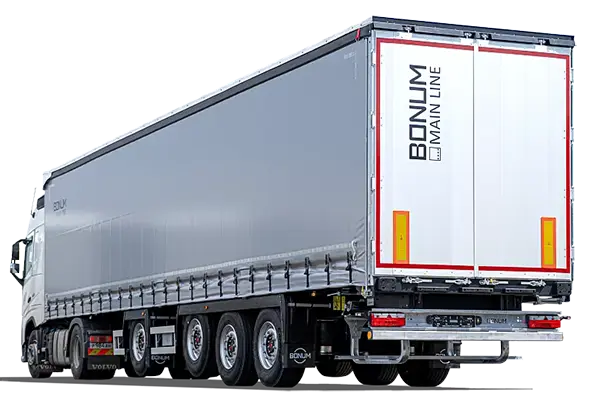 Шторный полуприцеп 13,62 м с вынесенной осью