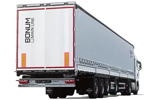 Шторно-бортовой полуприцеп 16,52 м с вынесенной осью