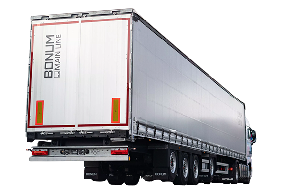 Шторный полуприцеп 16,52 м с вынесенной осью